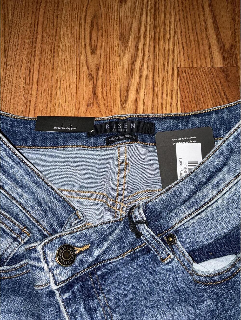 RISEN Women's Blue Denim Jeans Size 32 Waist - Picture 3 of 4